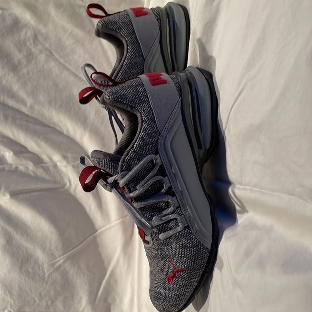 Gray and Red Puma Sneakers size 7
